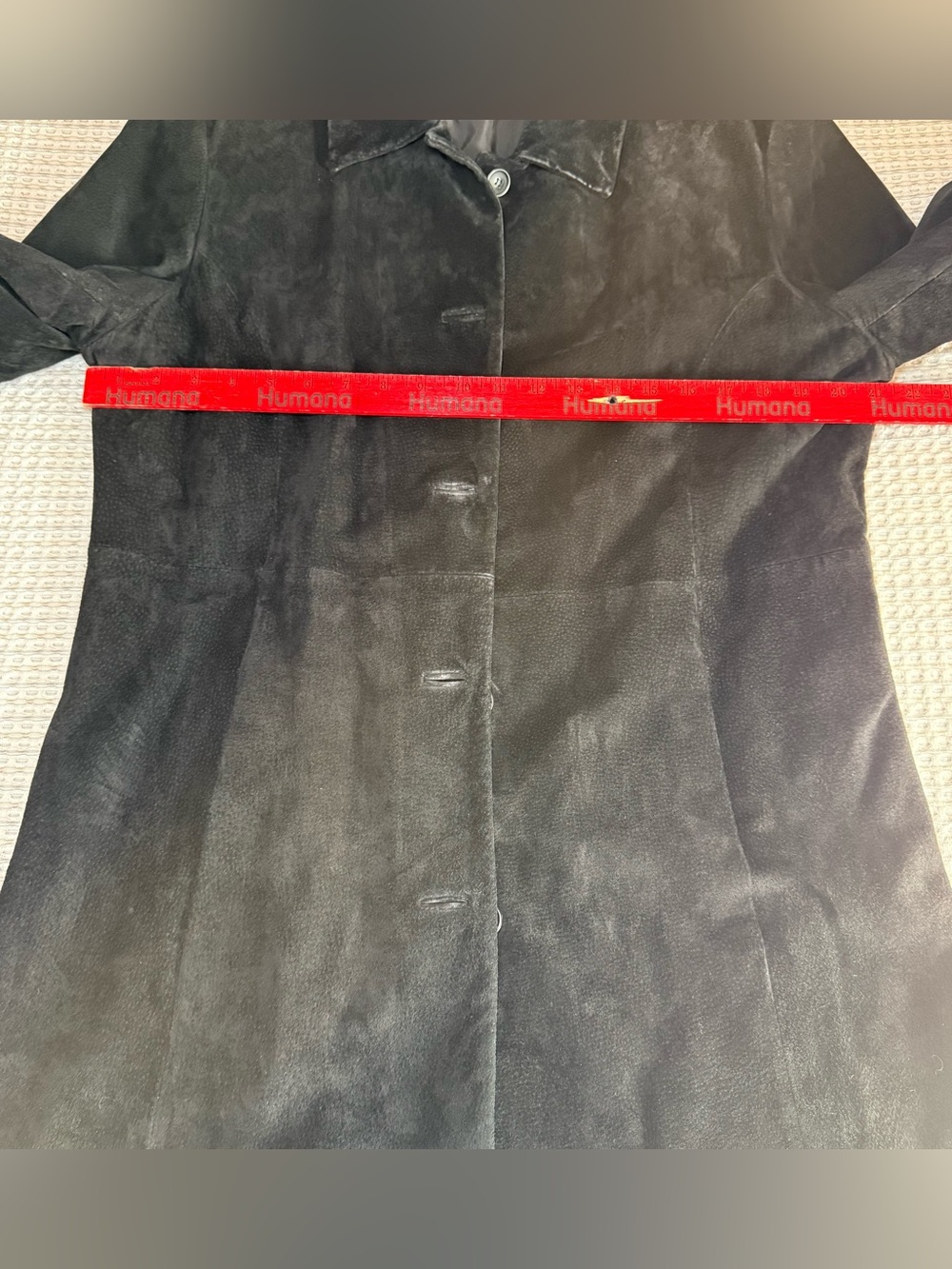Leather Limited Suede Trench Coat Womens XL Black Western Cowgirl Classic Boho - Picture 3 of 8
